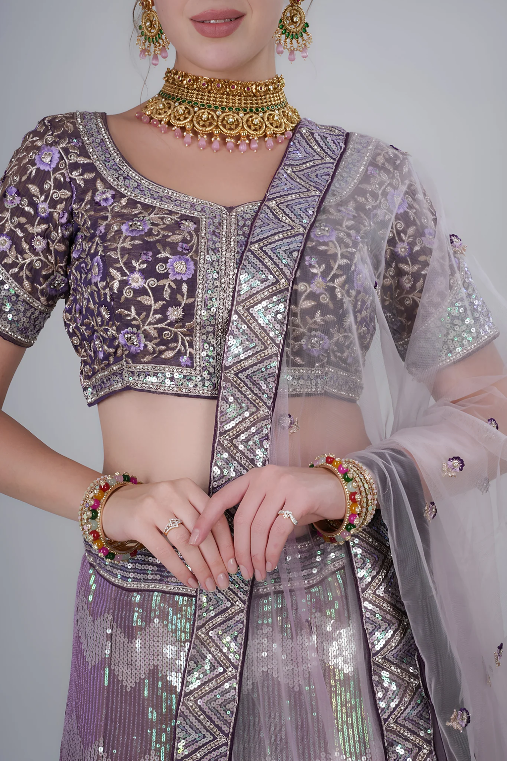 Plum Purple Lehenga