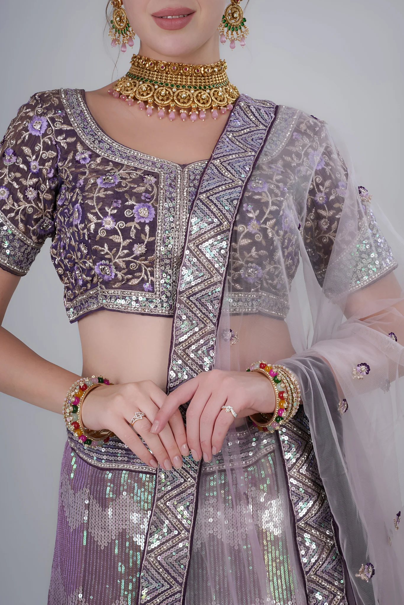 Plum Purple Lehenga