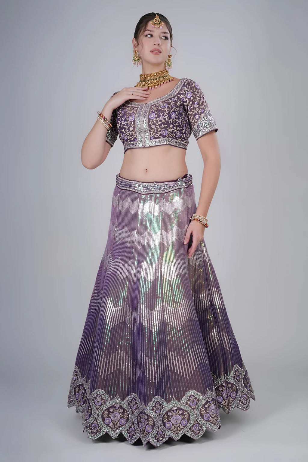 Plum Purple Lehenga