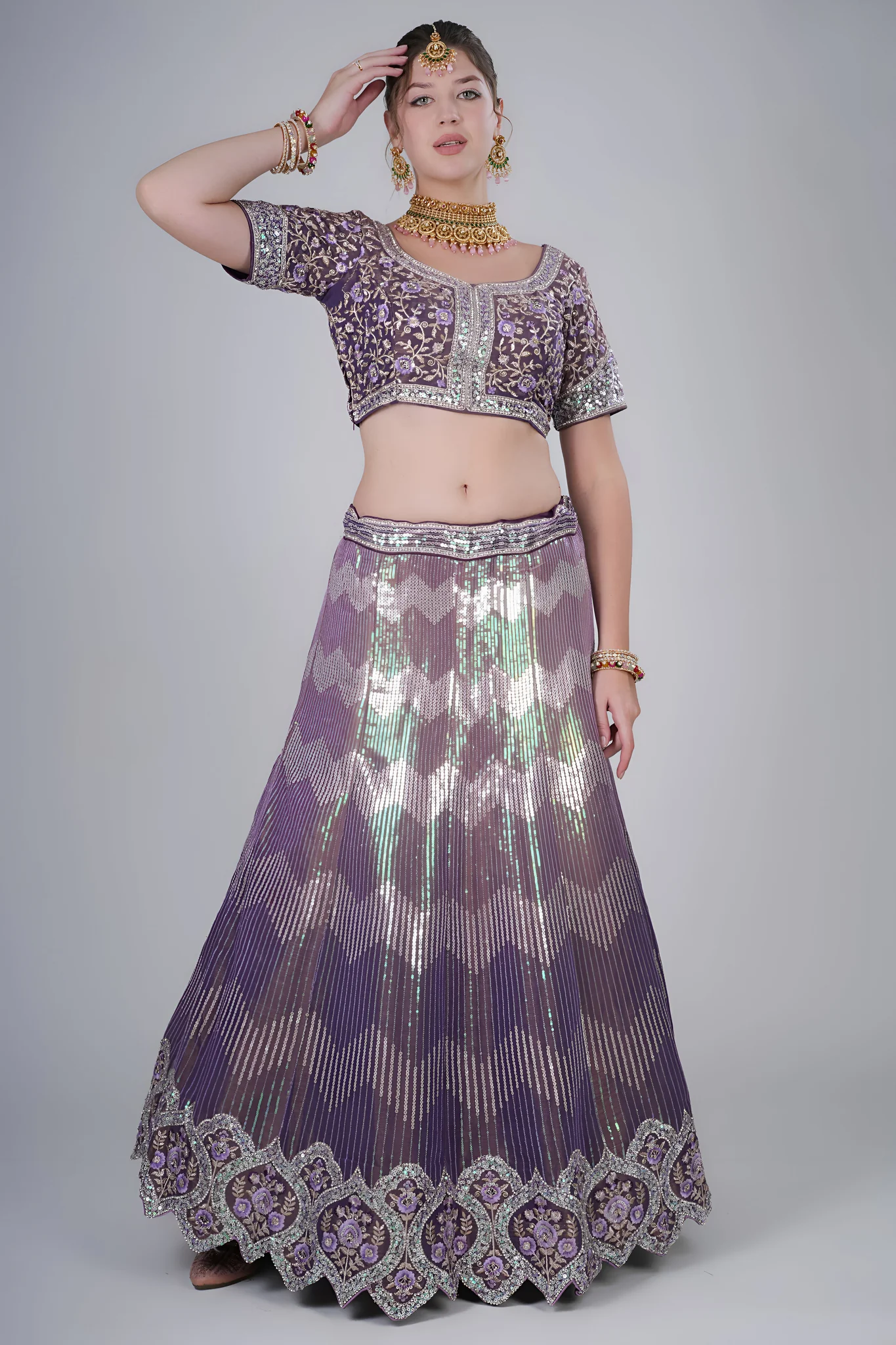 Plum Purple Lehenga