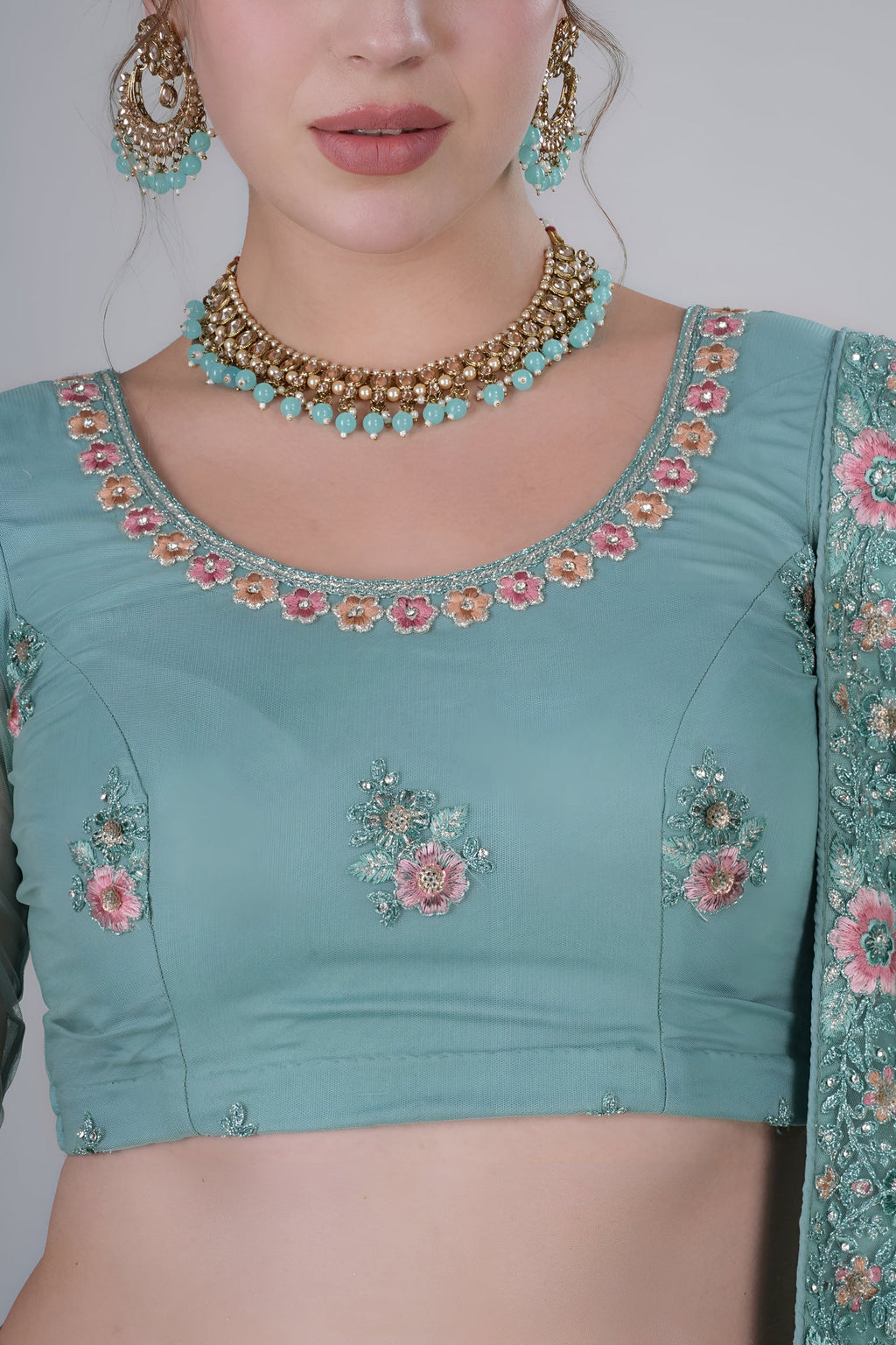 Aqua Blue Lehenga