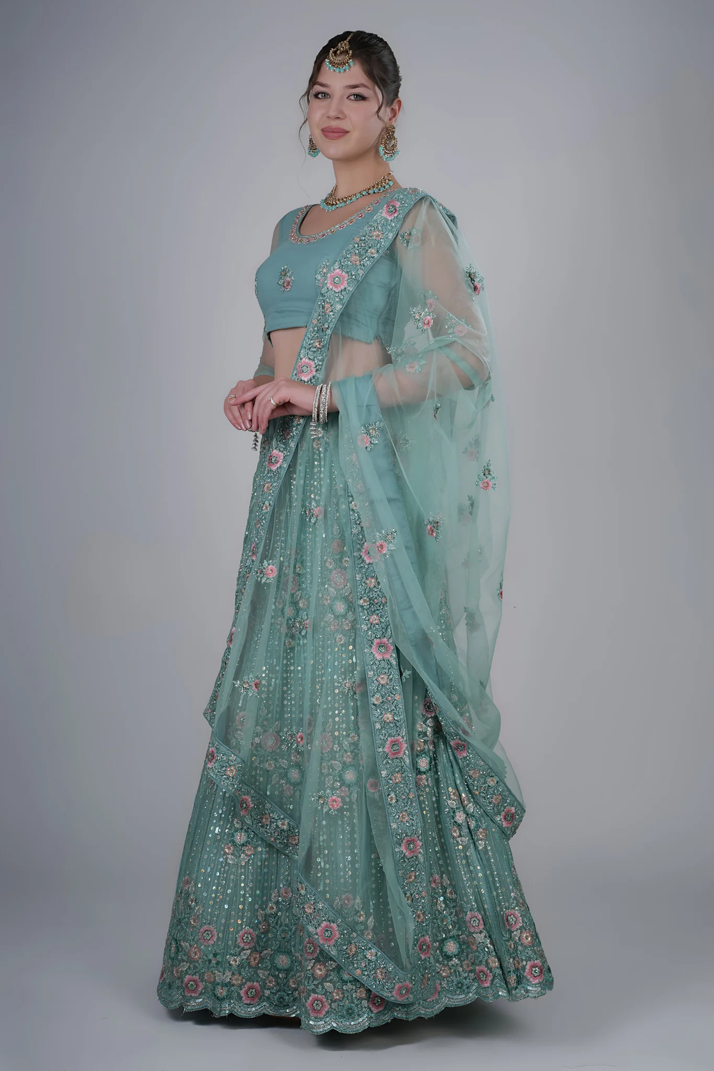 Aqua Blue Lehenga