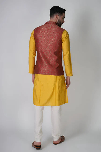 Crimson Royale Nehru Jacket