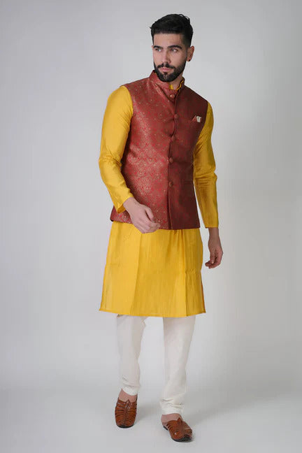 Crimson Royale Nehru Jacket