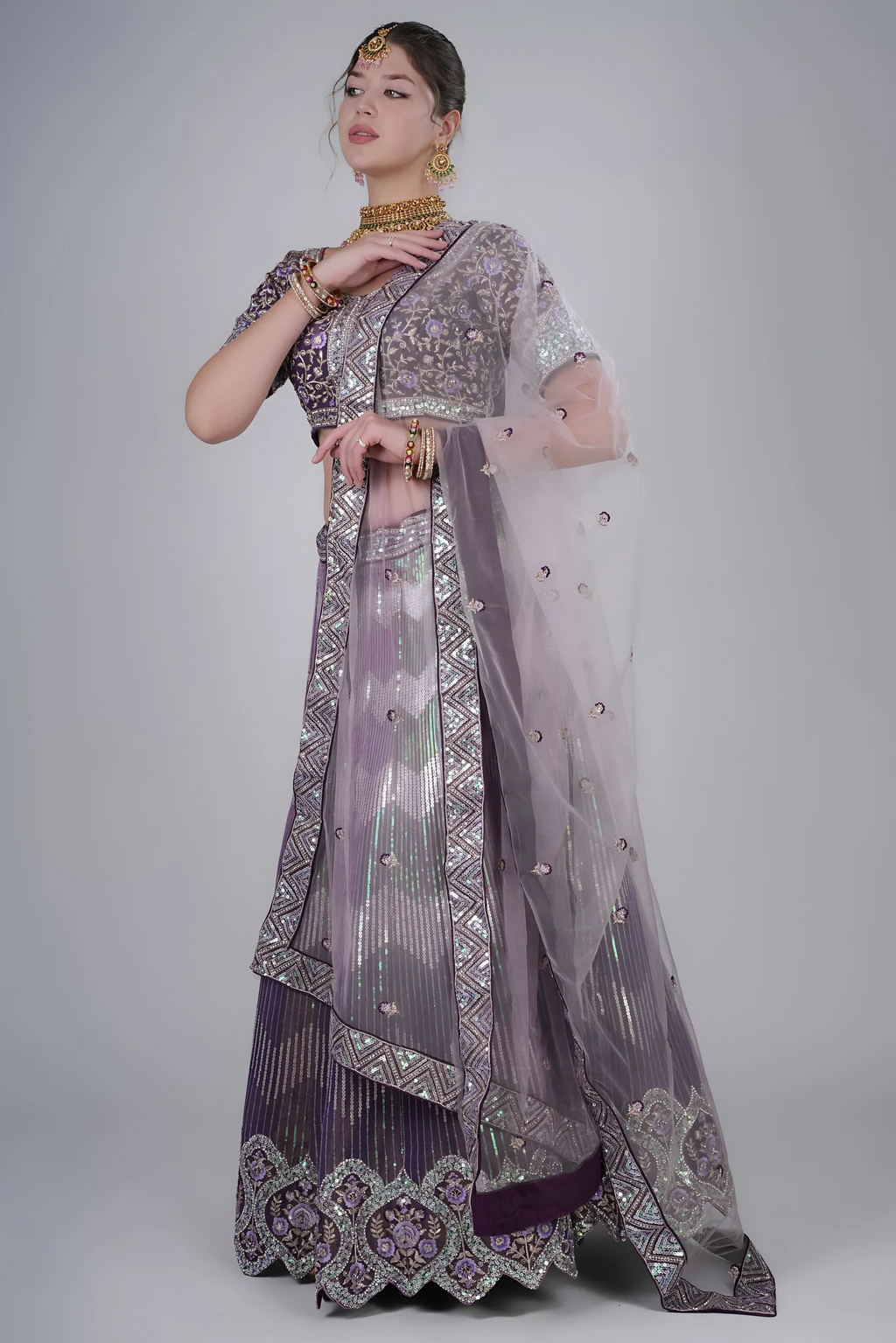 Plum Purple Lehenga