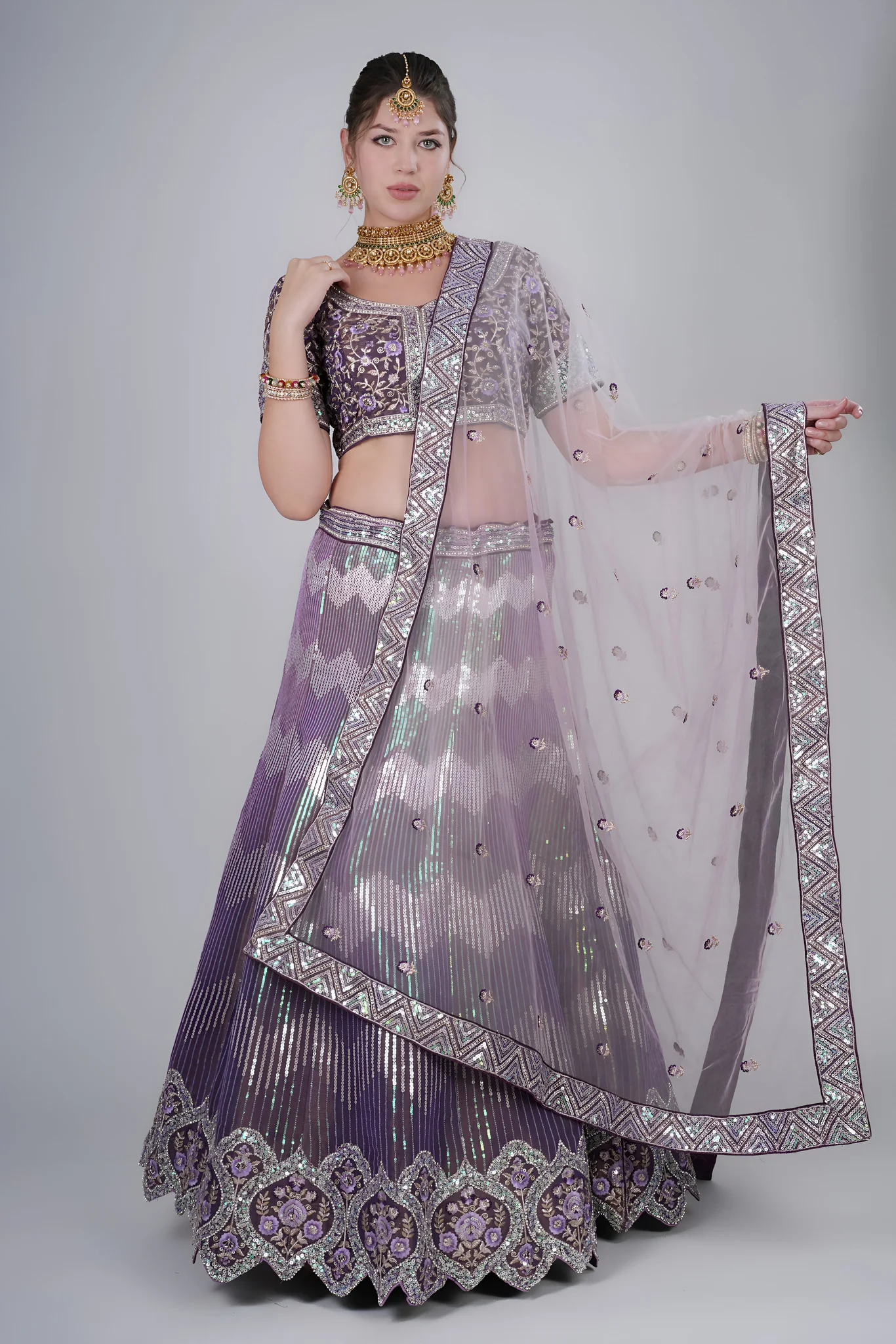 Plum Purple Lehenga